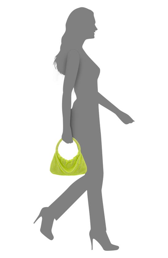 Nina Joyce Mesh Top Handle Bag In Neon Lime