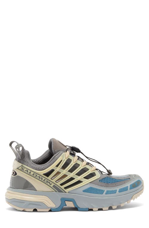 Shop Salomon Acs Pro Trail Sneaker In Pewter/monument/aegean