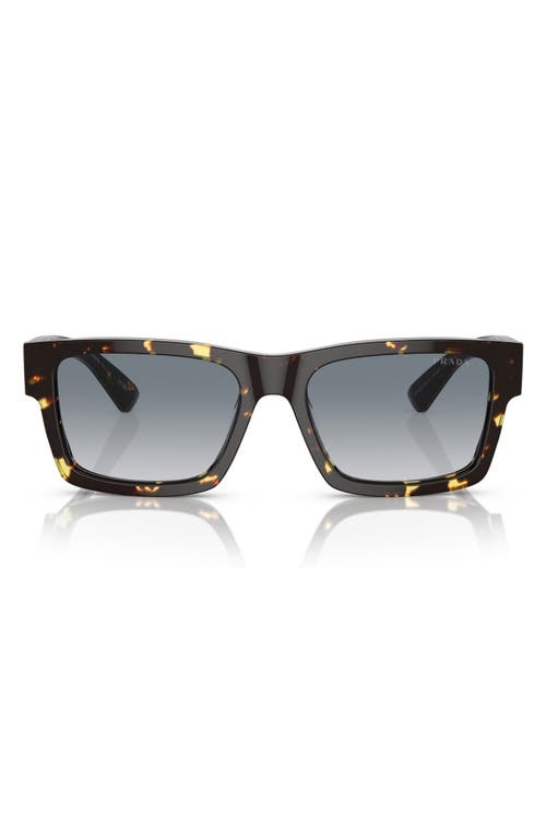 Prada 56mm Rectangular Sunglasses in Grey Flash at Nordstrom