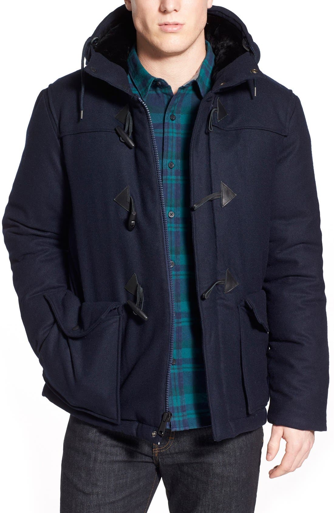 Penfield 'Milton' Melton Wool Blend Down Duffle Coat Nordstrom