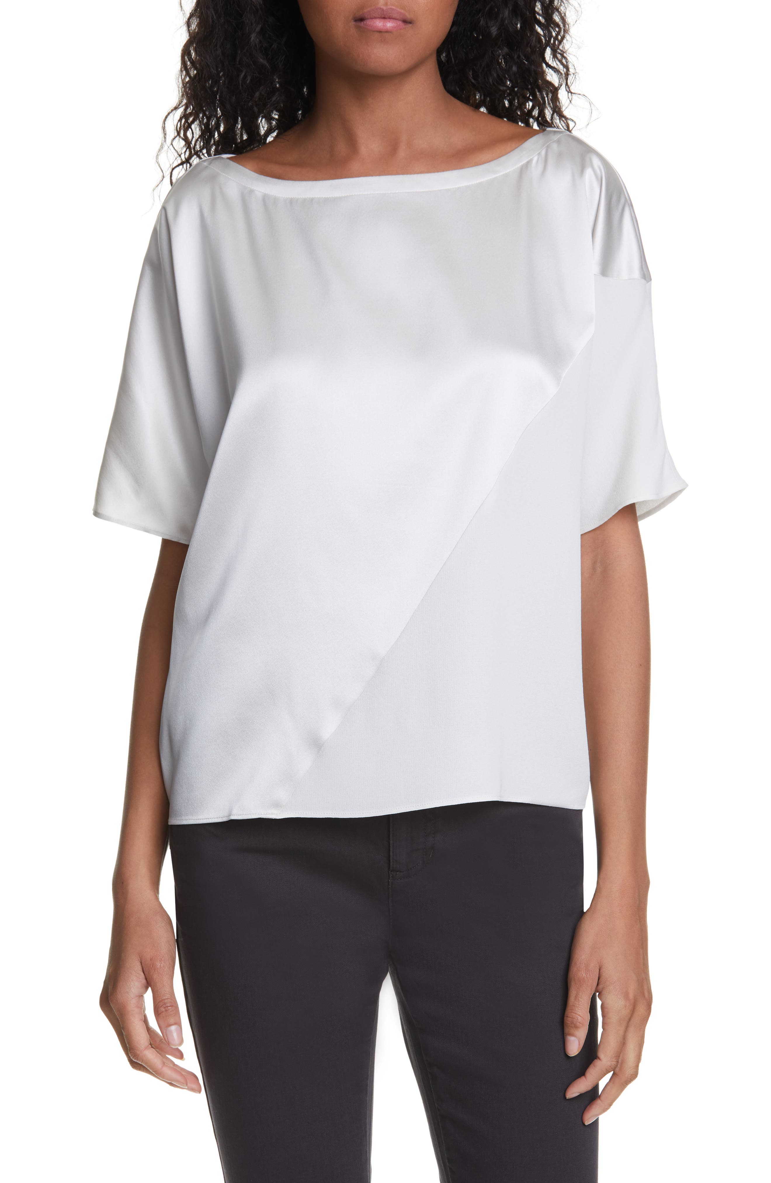 eileen fisher stretch silk shirt