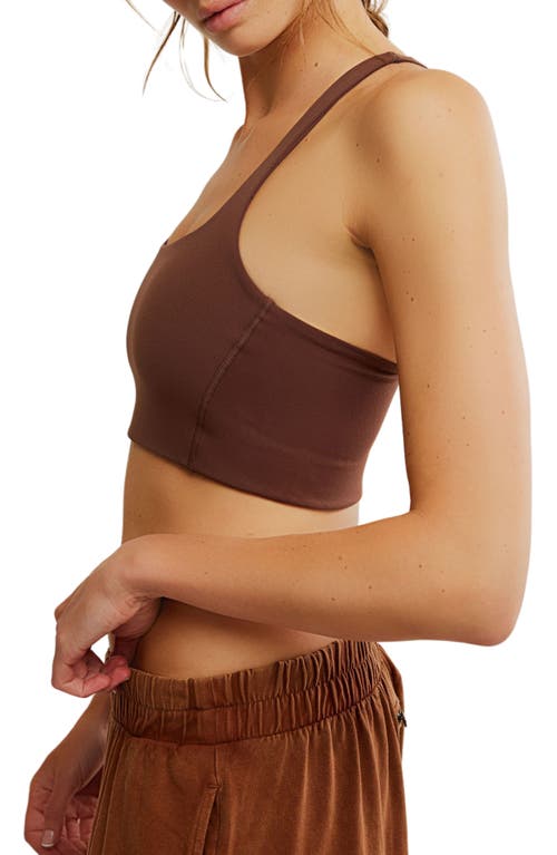 Shop Free People Fp Movement Never Better Racerback Bra In Cocoa