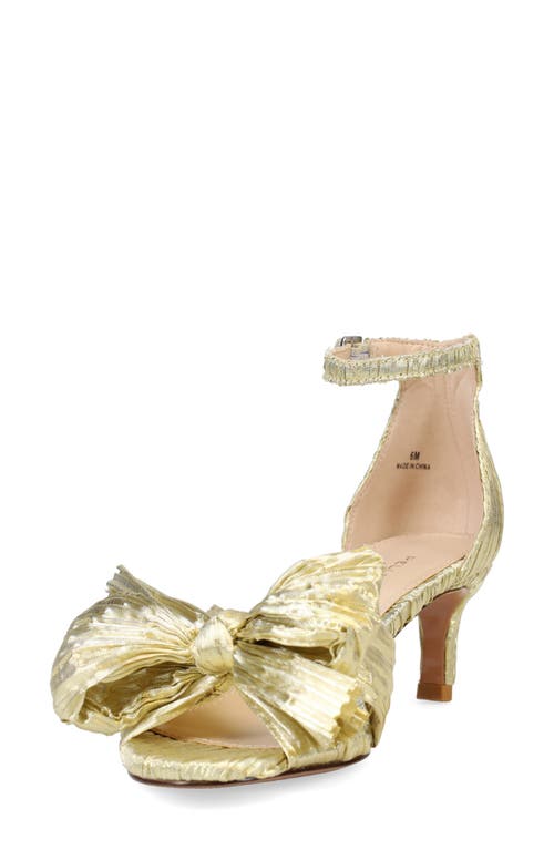 Shop Pelle Moda Utika Ankle Strap Kitten Heel Sandal In Light Gold