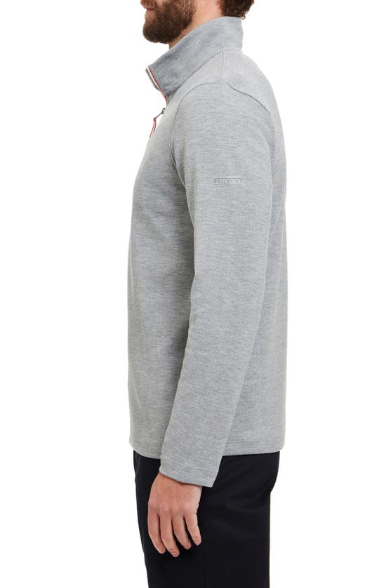 Sealskinz Tatterset Quarter Zip Pullover In Grey Marl