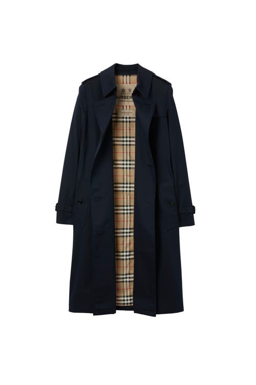 Burberry Long Kens In Coal Blue