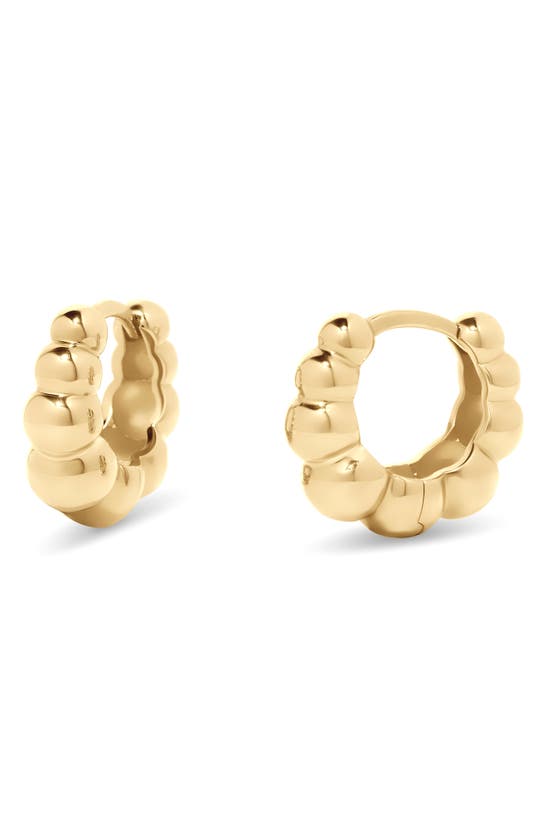 Shop Brook & York Vale Bubble Huggie Hoop Earrings In Gold