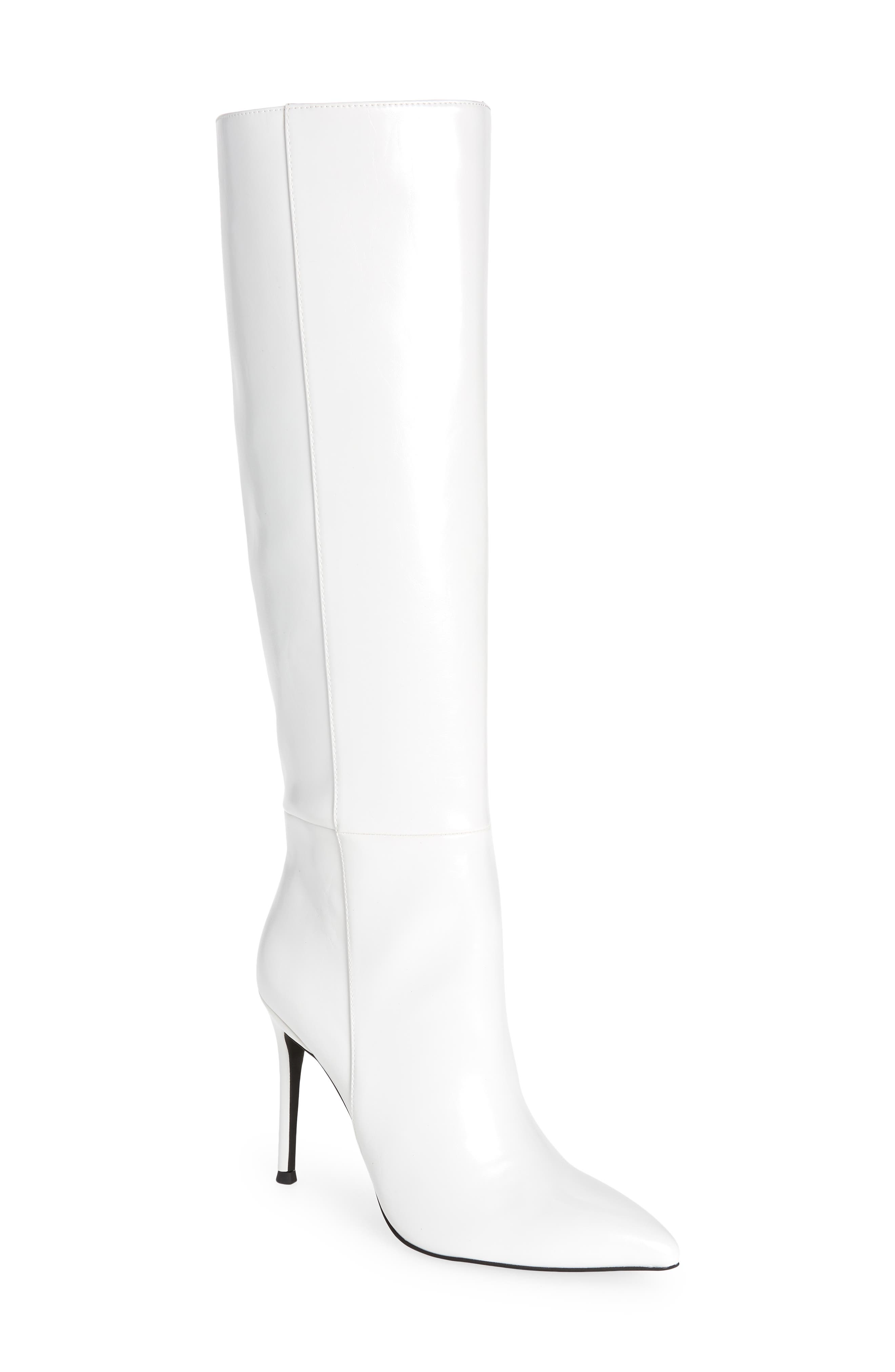 white thigh boots
