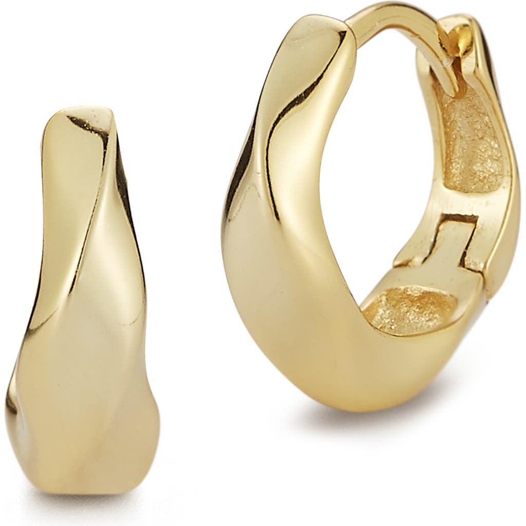 Glaze Jewelry Textured Huggie Hoop Earrings In Gold
