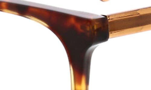 Oscar De La Renta 51mm Oversize Square Optical Glasses In Amber Demi