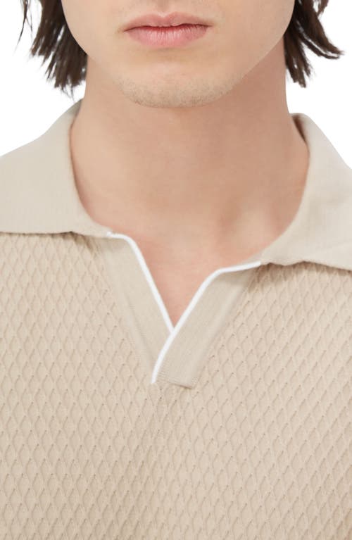 Shop Bugatchi Tipped Johnny Collar Polo In Desert