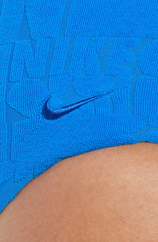Shop Nike Retro Flow One-piece Swimsuit In Photo Blue