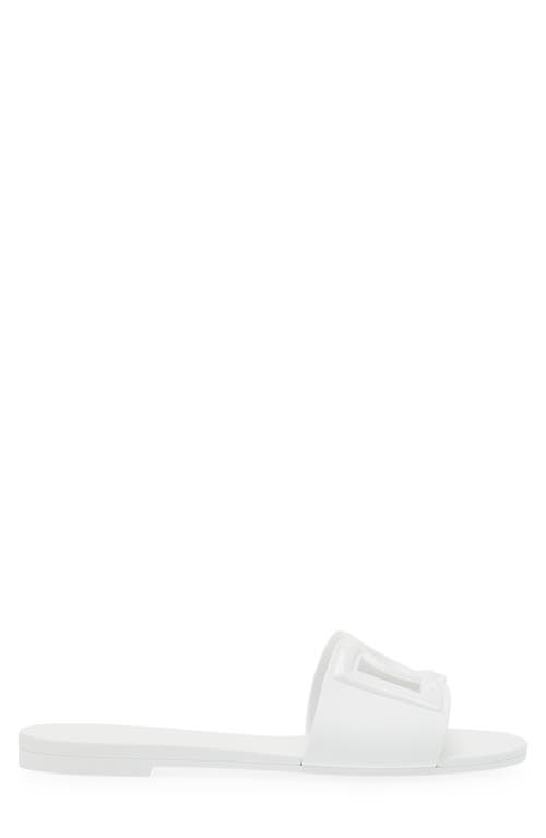 Dolce & Gabbana Black Flats With Cut-out Band And Dg Logo In White
