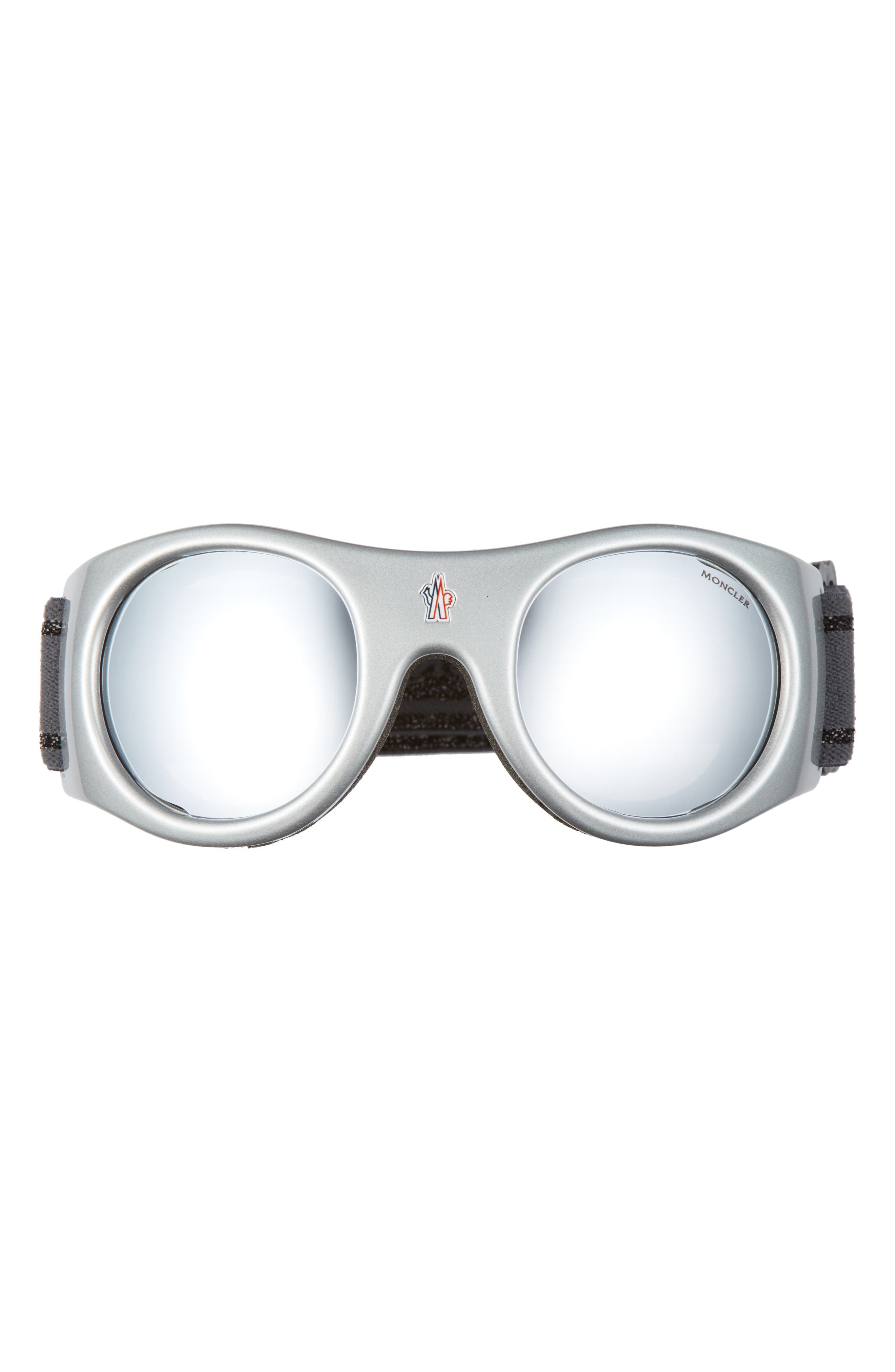 Moncler 55mm Snow Goggles In Grey/ Smoke Mirror