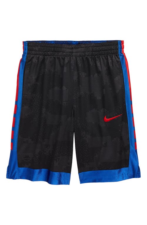 Shop Nike Kids' Elite Basketball Shorts In Grey/black/university Red