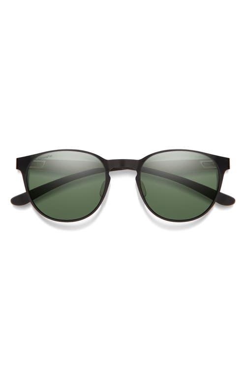 Eastbank 52mm ChromaPop Polarized Round Sunglasses in Matte Black /Silver /Gray