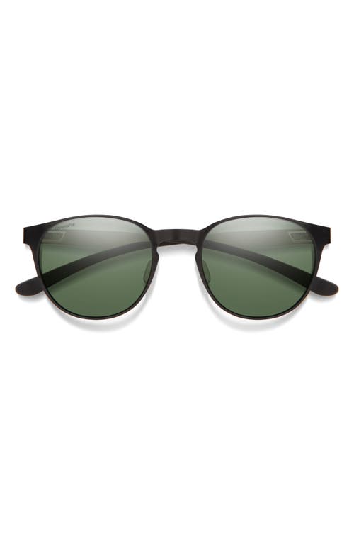 Shop Smith Eastbank 52mm Chromapop™ Polarized Round Sunglasses In Matte Black/silver/gray