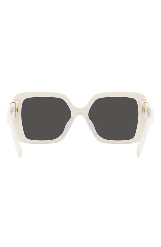 Shop Miu Miu 56mm Square Sunglasses In White