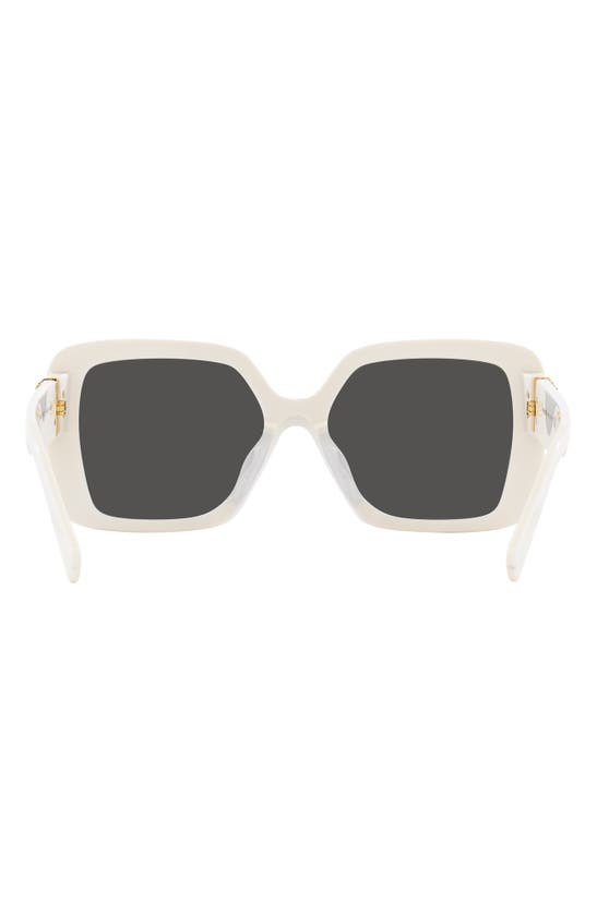 Miu Miu Logo Acetate Square Sunglasses In White