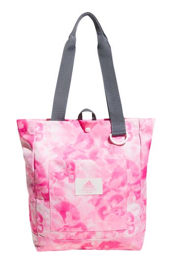 Shop Adidas Originals Adidas Everyday Tote In Bliss Pink/off White/grey