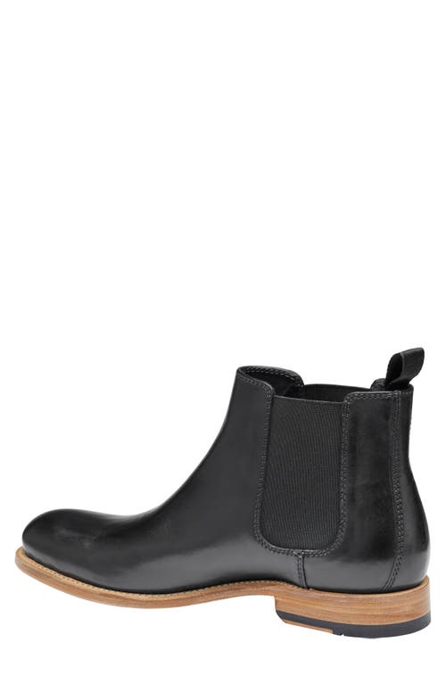 Johnston & Murphy Dudley Chelsea Boot In Black Dip-dyed Calfskin
