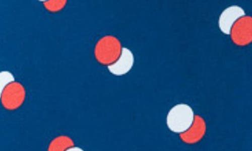 Kiyonna Flirty Flounce Wrap Dress In Navy Dot Duo