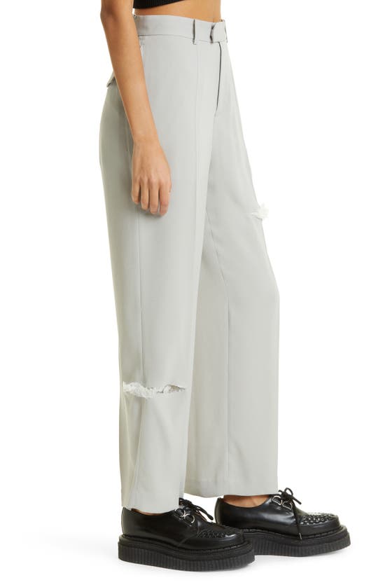 UNDERCOVER SLASH CUTOUT LACE TRIM TROUSERS