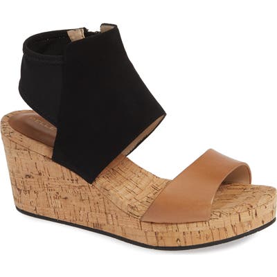 Pelle Moda Katt Wedge Sandal, Brown