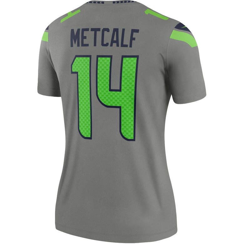 Youth Nike DK Metcalf Gray Seattle Seahawks Inverted Team Game Jersey