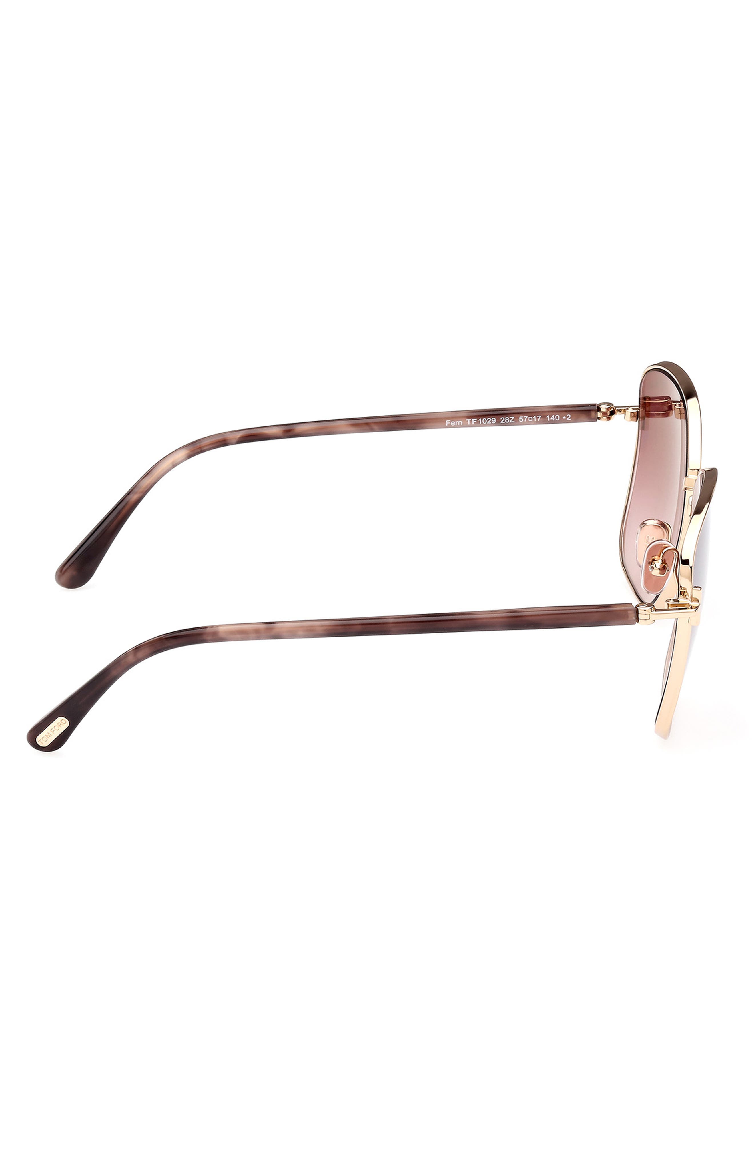 TOM FORD Metal Square Sunglasses in Shiny Rose Gold