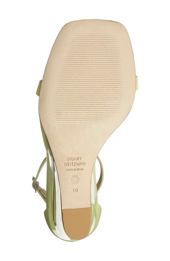 Shop Stuart Weitzman Lucite Wedge Sandal In Electric Lime