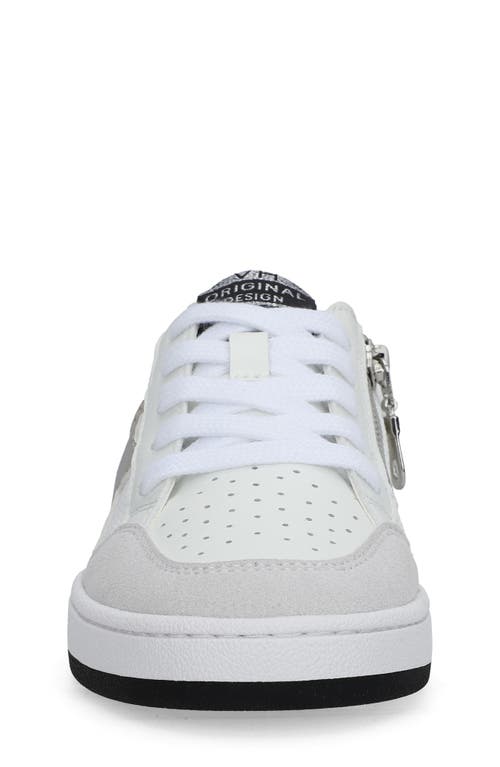 Shop Vintage Havana Kids' Taylor Low Top Sneaker In White/black/gold