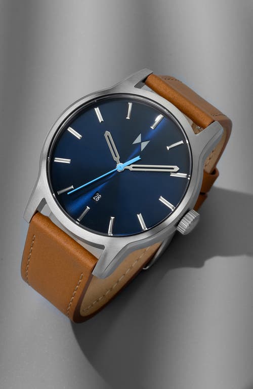 Mvmt Men's Classic Ii Tan Leather Strap Watch 44mm In Dark Blue