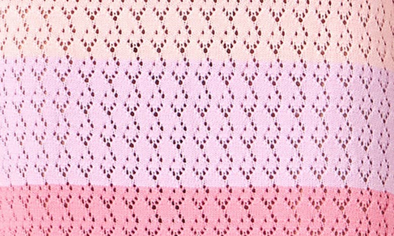 English Factory Women's Crochet Knit Maxi Dress In Pink Multi