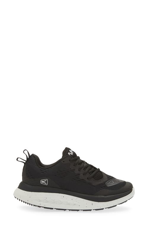 Keen Wk400 Walking Sneaker In Black/white
