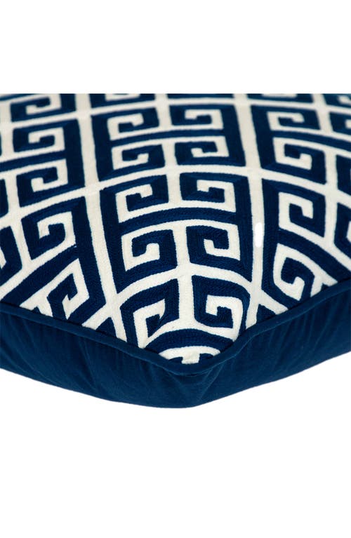 Parkland Collection Cameo Embroidered Throw Pillow In Blue