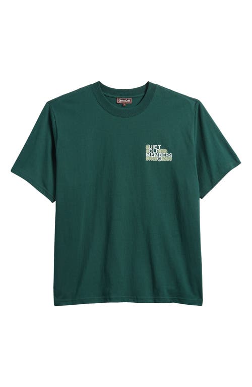 Shop Quiet Golf Members Only Graphic T-shirt In Forest