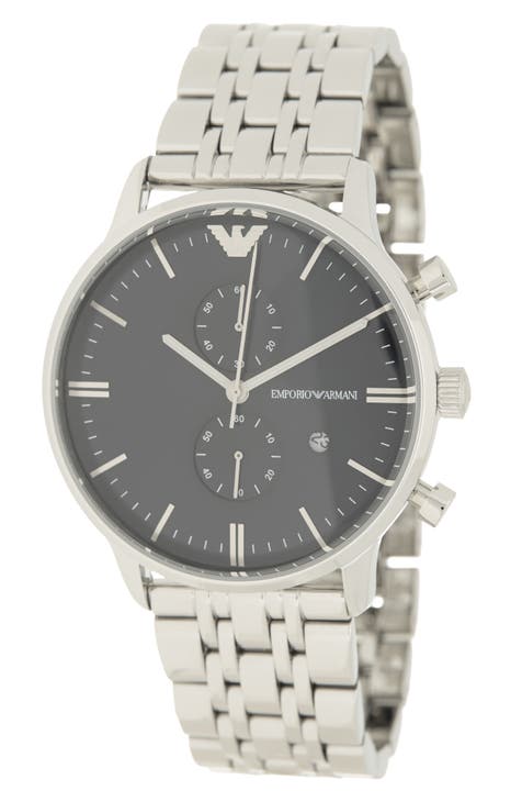 Men's Two-Hand Stainless Steel Watch, 43mm