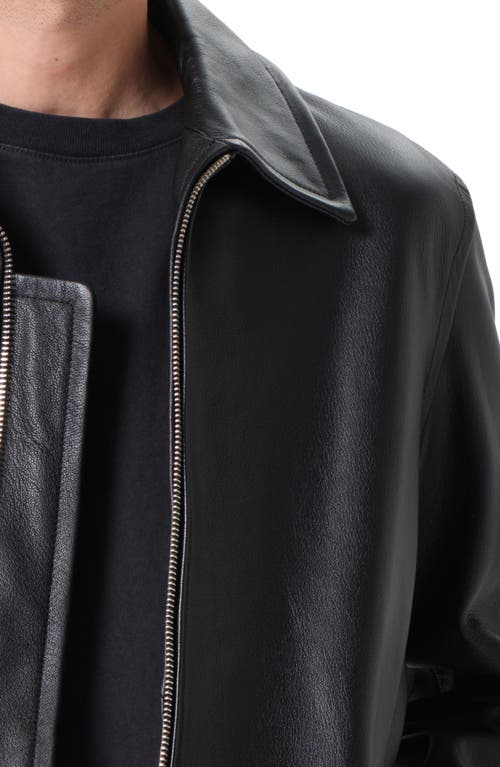 Agolde Chadwick Leather Jacket In Black