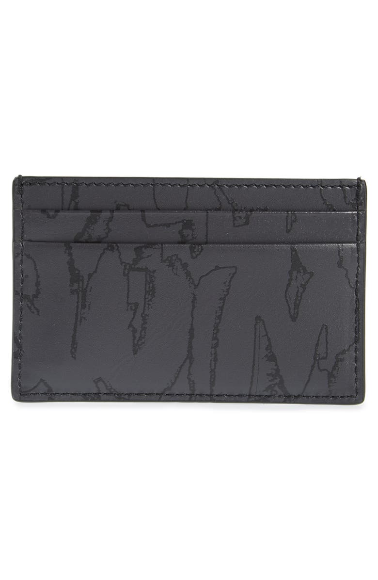 Alexander McQueen Graffiti Leather Card Holder Nordstrom