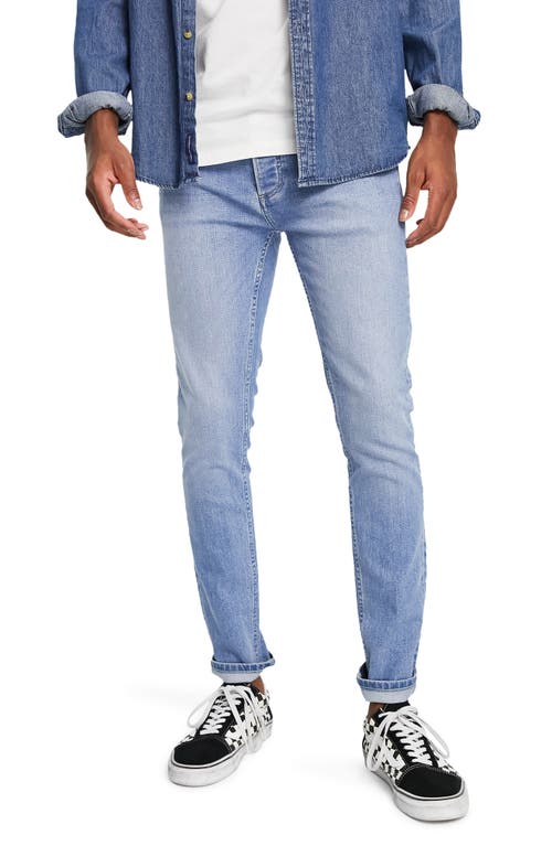 Topman Mason Skinny Fit Jeans in Light Blue