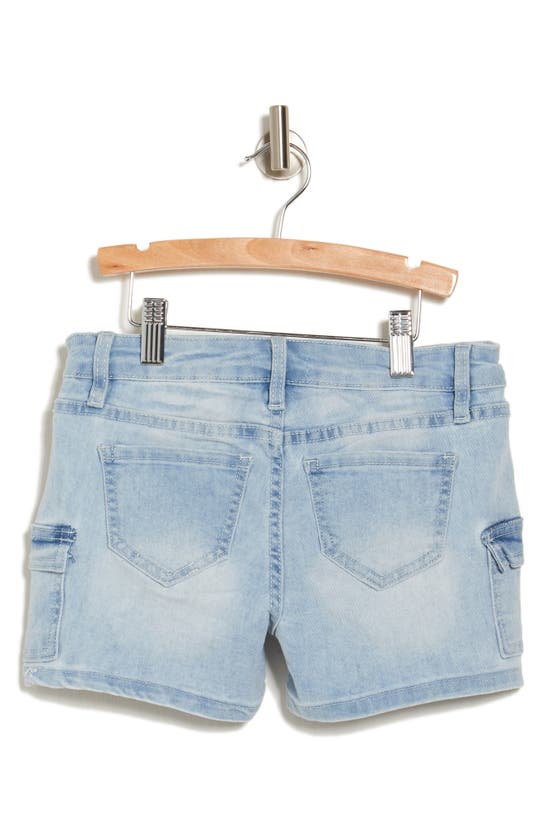 Shop Ymi Kids' Cargo Pocket Shorts In Celestial Blue