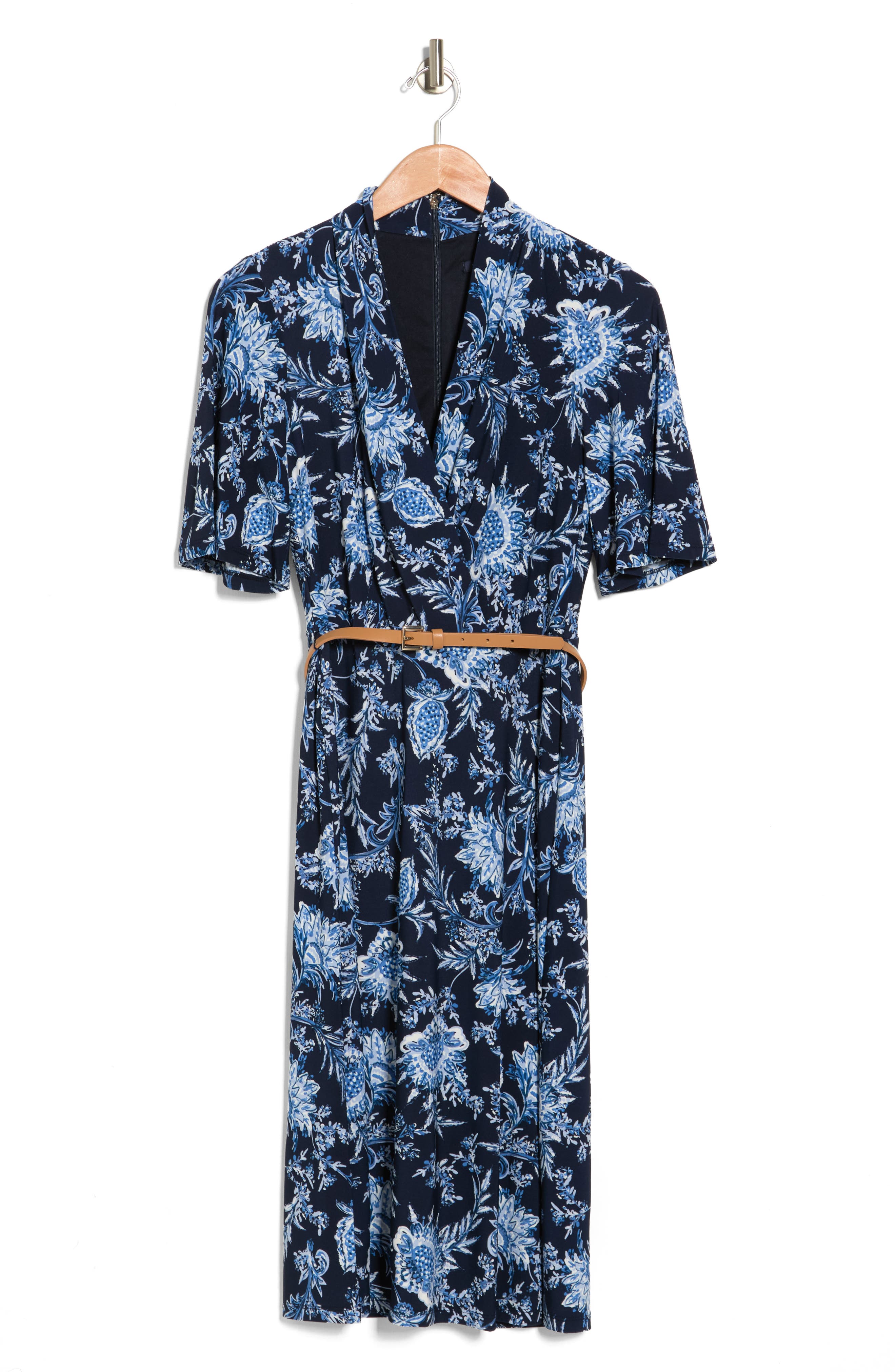 tommy hilfiger belted fit and flare dress