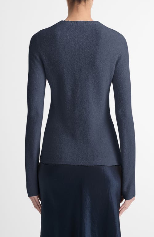 Shop Vince Silk & Cashmere Blend Crewneck Sweater In Coastal