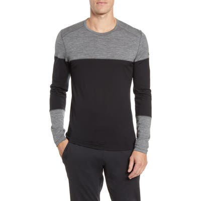 Icebreaker 200 Oasis Deluxe Long Sleeve Merino Wool Base Layer T-Shirt, Black