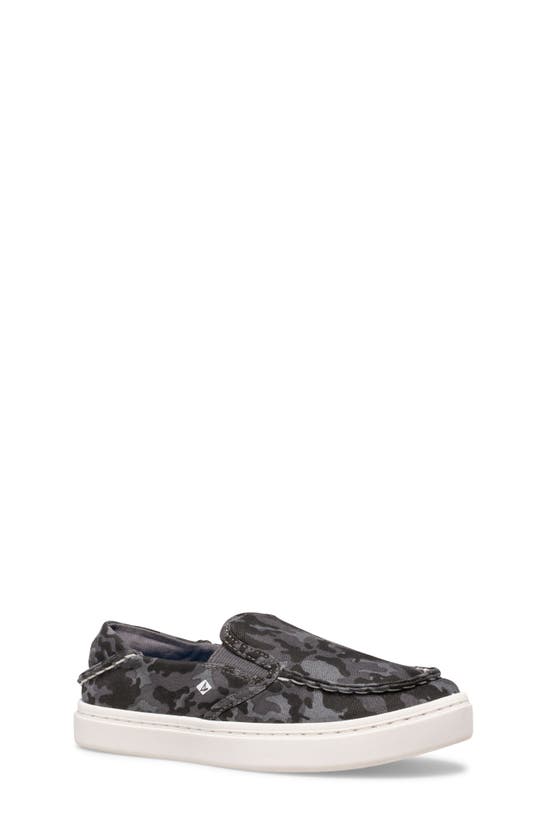 Sperry Kids' Saltie Washable Slip-on Sneaker In Grey Camo