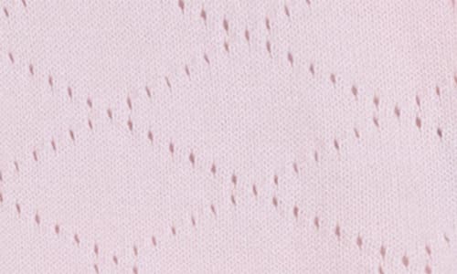 Feltman Brothers Cotton Pointelle Crop Cardigan In Pink