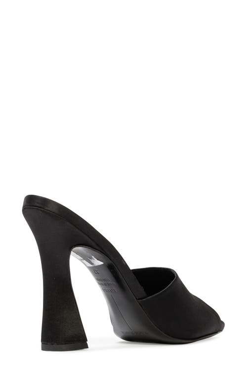 Black Suede Studio X Revolve Nadya Mule Sandal In Black Satin