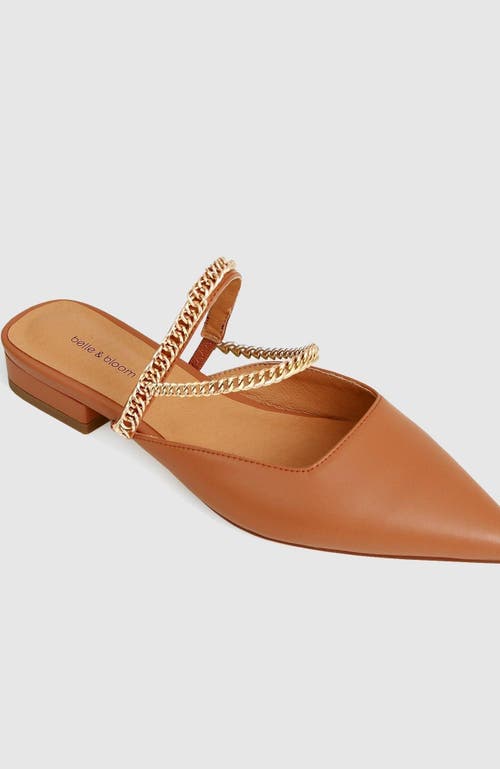 Belle & Bloom On The Go Leather Flat In Camel
