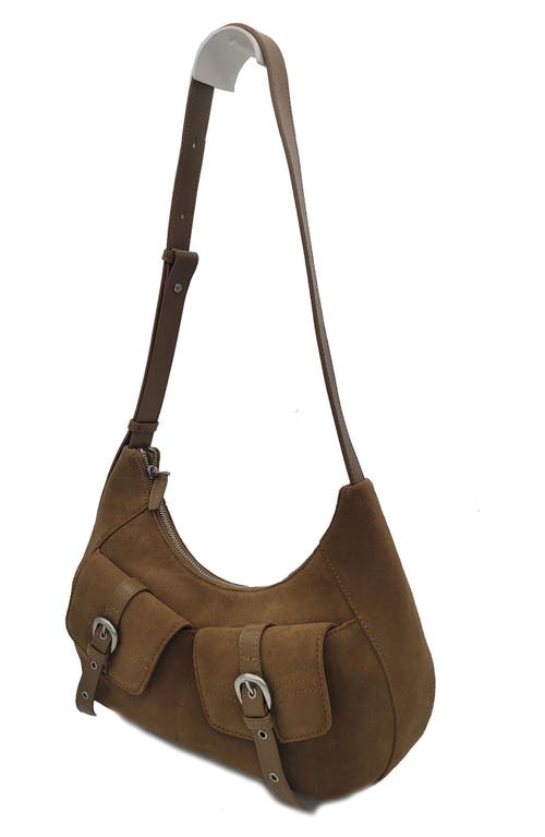 Shop Oryany Rodeo Suede Shoulder Bag In Camel Brown