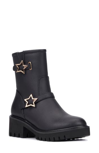 Olivia Miller Neptune Lug Sole Boot In Black